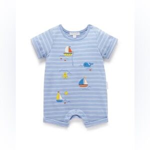 Purebaby Sail Away Short Onsie Romper